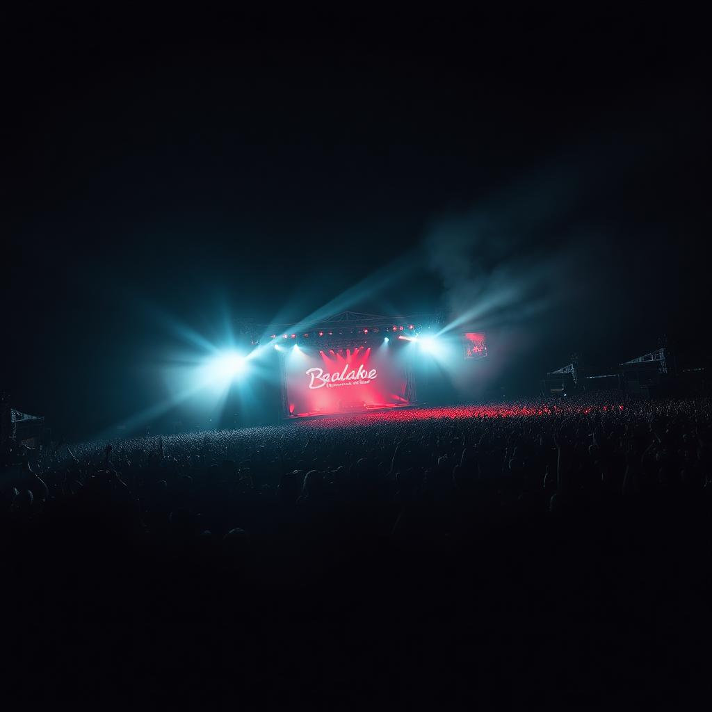 Festivalový dav v noci