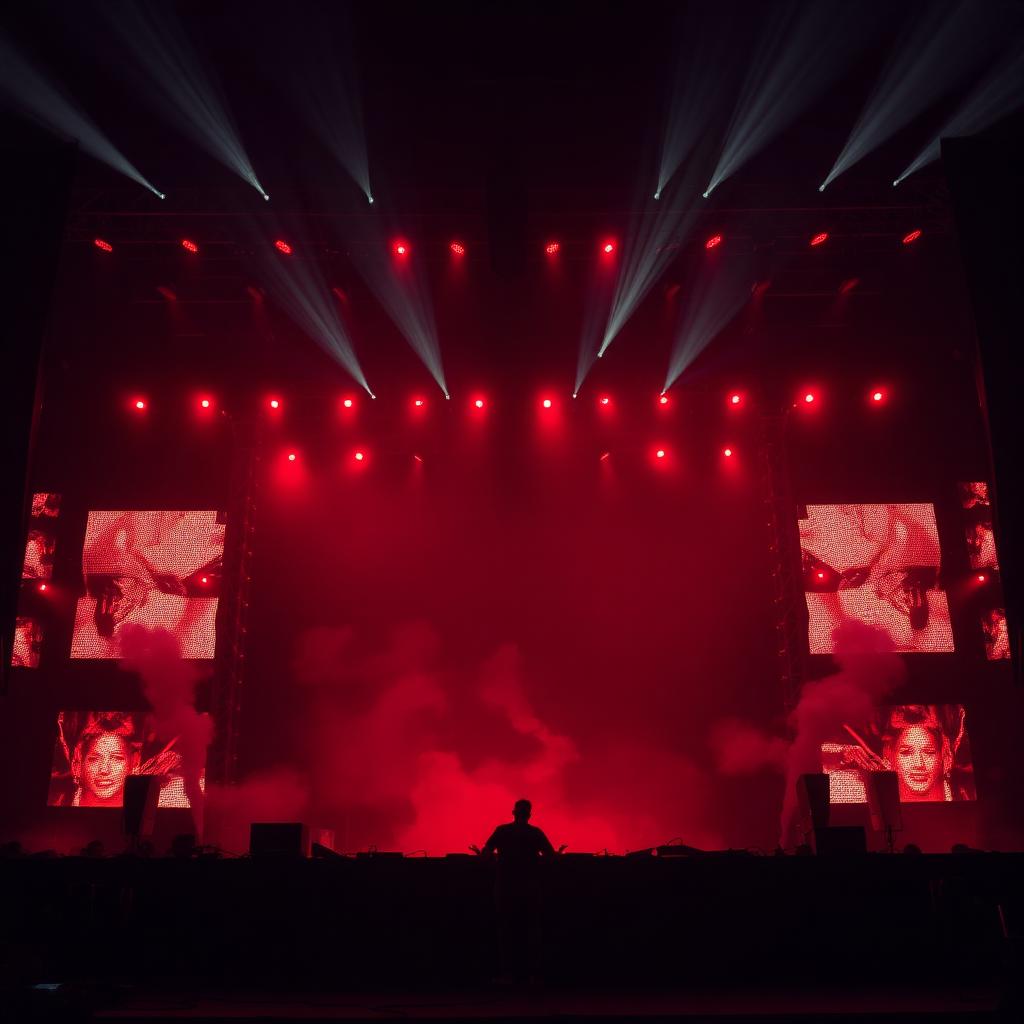 Hlavní stage s LED stěnami